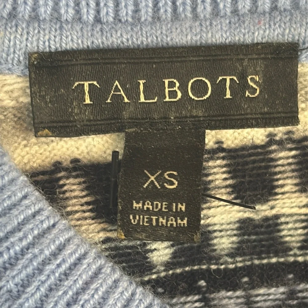 Talbots Sweater Womens‎ Extra Small Wool Blend Geometric Stripes